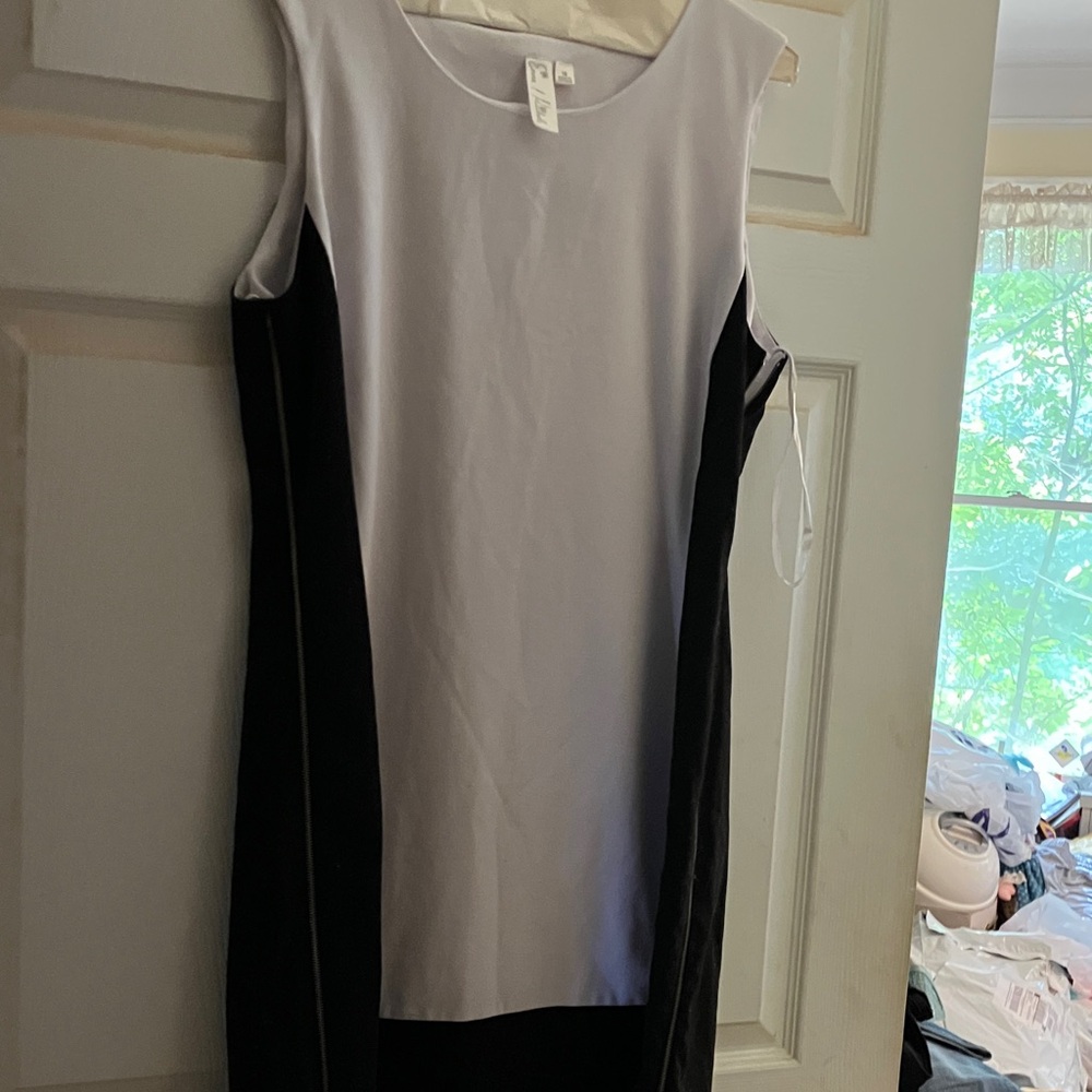 Emma & Michele Monochrome Sleeveless Mini Dress